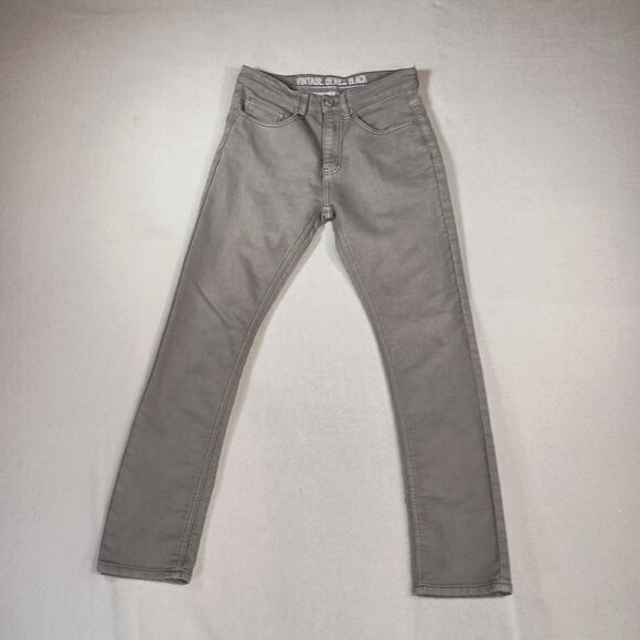 Vintage Genes Black VGB Jeans Men 28x30 Gray Slim Fit Skinny Stretch Punk Skate - Picture 1 of 13